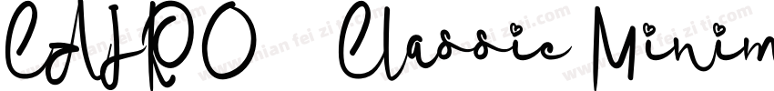 CAIRO   Classic Minimalis Sans字体转换